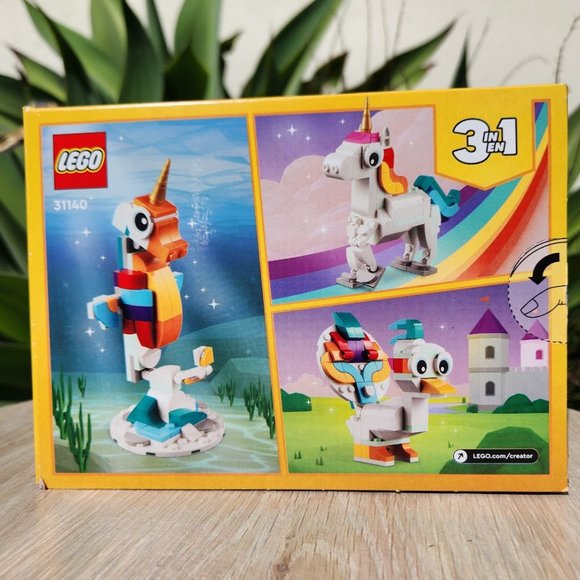 NEW LEGO Creator 3 n1 Magical Unicorn Seahorse Peacock Rainbow 31140 Easter Gift - Picture 3 of 16